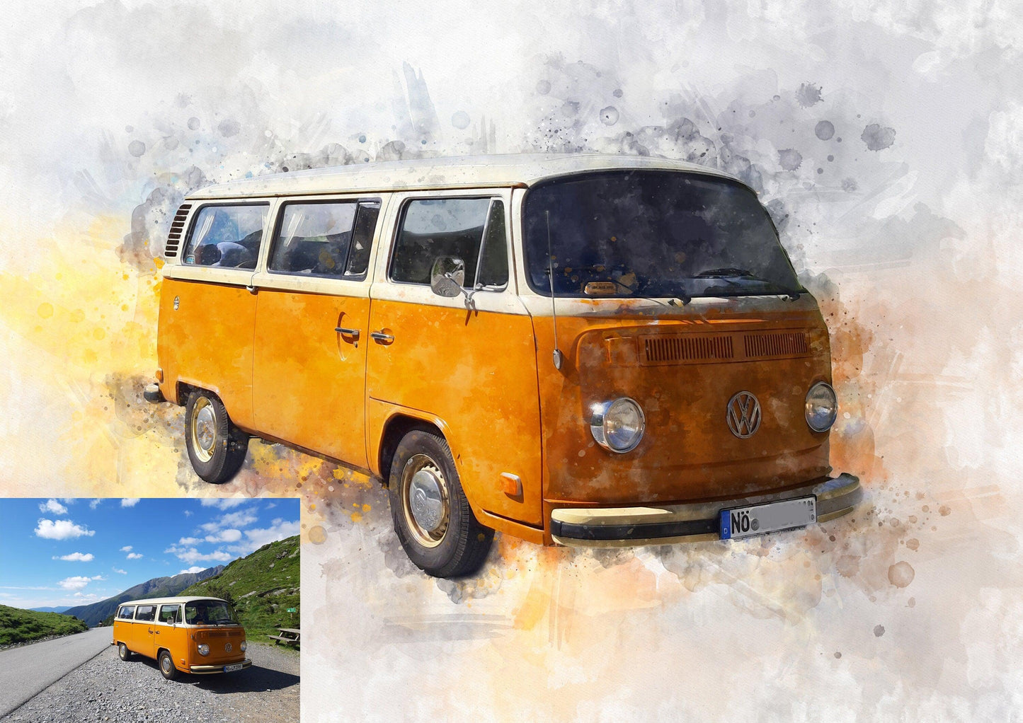 Camper Van Gifts for Camper Van Lovers  | Photo to Painting