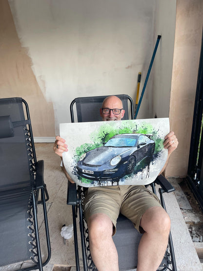 Custom Car Graffiti Painting Effect, Gifts For Car Lovers, Illustrate My Car, Car Illustration, Car Photos, Car Portrait, Birthday Presents