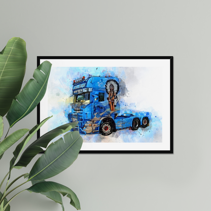 Gift For Lorry Driver | Photo to Painting